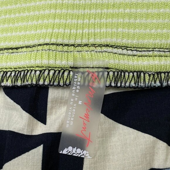 Free People Women’s Off The Grid Wide Leg Pants Size M Black/Beige - Picture 4 of 8